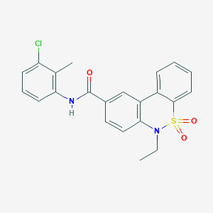 N-(3-chloro-2-methylphenyl)-6-ethyl-6H-dibenzo[c,e][1,2]thiazine-9-carboxamide 5,5-dioxide