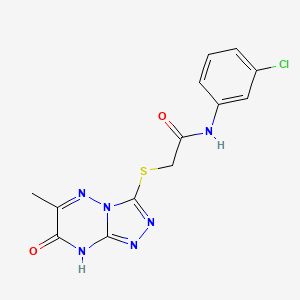 N-(3-chlorophenyl)-2-[(6-methyl-7-oxo-7,8-dihydro[1,2,4]triazolo[4,3-b][1,2,4]triazin-3-yl)sulfanyl]acetamide