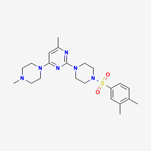 2-[4-(3,4-Dimethylbenzenesulfonyl)piperazin-1-YL]-4-methyl-6-(4-methylpiperazin-1-YL)pyrimidine