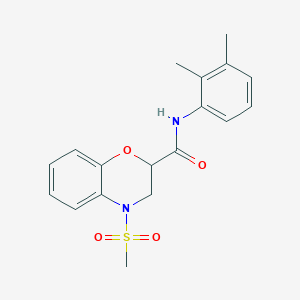 N-(2,3-dimethylphenyl)-4-(methylsulfonyl)-3,4-dihydro-2H-1,4-benzoxazine-2-carboxamide