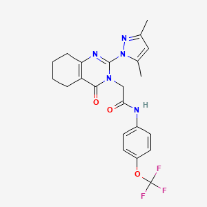 2-(2-(3,5-dimethyl-1H-pyrazol-1-yl)-4-oxo-5,6,7,8-tetrahydroquinazolin-3(4H)-yl)-N-(4-(trifluoromethoxy)phenyl)acetamide