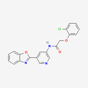 N-[5-(1,3-benzoxazol-2-yl)pyridin-3-yl]-2-(2-chlorophenoxy)acetamide