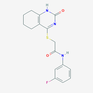 N-(3-Fluorophenyl)-2-[(2-oxo-1,2,5,6,7,8-hexahydroquinazolin-4-YL)sulfanyl]acetamide