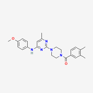 2-[4-(3,4-dimethylbenzoyl)piperazin-1-yl]-N-(4-methoxyphenyl)-6-methylpyrimidin-4-amine