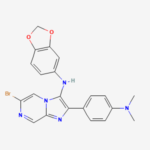 N-(1,3-benzodioxol-5-yl)-6-bromo-2-[4-(dimethylamino)phenyl]imidazo[1,2-a]pyrazin-3-amine