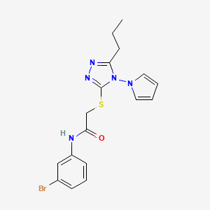 N-(3-bromophenyl)-2-{[5-propyl-4-(1H-pyrrol-1-yl)-4H-1,2,4-triazol-3-yl]sulfanyl}acetamide