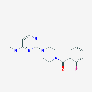 2-[4-(2-fluorobenzoyl)piperazin-1-yl]-N,N,6-trimethylpyrimidin-4-amine