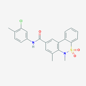 N-(3-chloro-4-methylphenyl)-6,7-dimethyl-6H-dibenzo[c,e][1,2]thiazine-9-carboxamide 5,5-dioxide