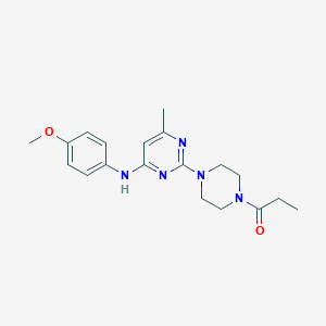 1-(4-{4-[(4-Methoxyphenyl)amino]-6-methylpyrimidin-2-YL}piperazin-1-YL)propan-1-one