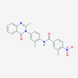 3-methyl-N-(2-methyl-4-(2-methyl-4-oxoquinazolin-3(4H)-yl)phenyl)-4-nitrobenzamide