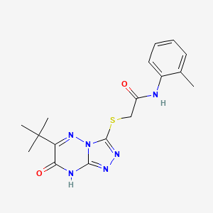 2-[(6-tert-butyl-7-oxo-7,8-dihydro[1,2,4]triazolo[4,3-b][1,2,4]triazin-3-yl)sulfanyl]-N-(2-methylphenyl)acetamide