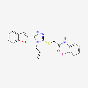 2-{[5-(1-benzofuran-2-yl)-4-(prop-2-en-1-yl)-4H-1,2,4-triazol-3-yl]sulfanyl}-N-(2-fluorophenyl)acetamide