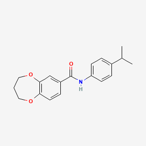 N-[4-(propan-2-yl)phenyl]-3,4-dihydro-2H-1,5-benzodioxepine-7-carboxamide