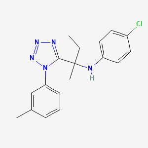 molecular formula C18H20ClN5 B11247802 4-chloro-N-{2-[1-(3-methylphenyl)-1H-tetrazol-5-yl]butan-2-yl}aniline 