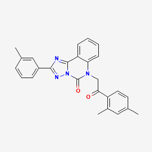 molecular formula C26H22N4O2 B11247847 6-(2-(2,4-dimethylphenyl)-2-oxoethyl)-2-(m-tolyl)-[1,2,4]triazolo[1,5-c]quinazolin-5(6H)-one 