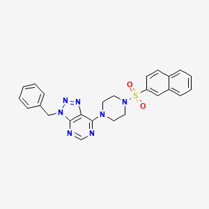 1-{3-benzyl-3H-[1,2,3]triazolo[4,5-d]pyrimidin-7-yl}-4-(naphthalene-2-sulfonyl)piperazine