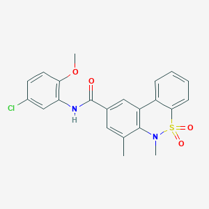 N-(5-chloro-2-methoxyphenyl)-6,7-dimethyl-6H-dibenzo[c,e][1,2]thiazine-9-carboxamide 5,5-dioxide