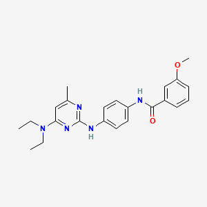 molecular formula C23H27N5O2 B11247860 N-(4-{[4-(diethylamino)-6-methylpyrimidin-2-yl]amino}phenyl)-3-methoxybenzamide 