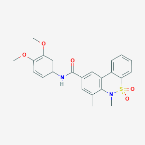 N-(3,4-dimethoxyphenyl)-6,7-dimethyl-6H-dibenzo[c,e][1,2]thiazine-9-carboxamide 5,5-dioxide