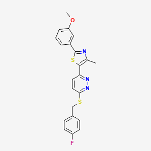 5-(6-((4-Fluorobenzyl)thio)pyridazin-3-yl)-2-(3-methoxyphenyl)-4-methylthiazole