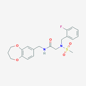 N-[(3,4-Dihydro-2H-1,5-benzodioxepin-7-YL)methyl]-2-{N-[(2-fluorophenyl)methyl]methanesulfonamido}acetamide