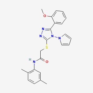 N-(2,5-dimethylphenyl)-2-{[5-(2-methoxyphenyl)-4-(1H-pyrrol-1-yl)-4H-1,2,4-triazol-3-yl]sulfanyl}acetamide