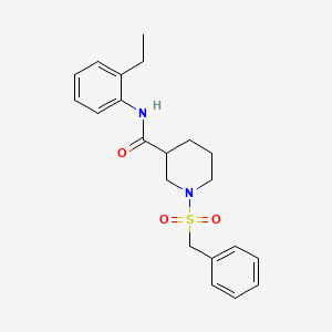 molecular formula C21H26N2O3S B11247944 1-(benzylsulfonyl)-N-(2-ethylphenyl)piperidine-3-carboxamide 