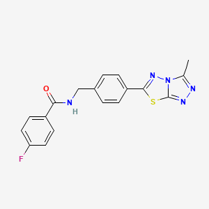 4-fluoro-N-[4-(3-methyl[1,2,4]triazolo[3,4-b][1,3,4]thiadiazol-6-yl)benzyl]benzamide