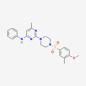 2-[4-(4-Methoxy-3-methylbenzenesulfonyl)piperazin-1-YL]-6-methyl-N-phenylpyrimidin-4-amine