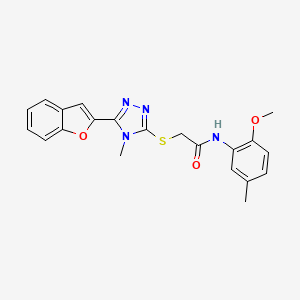 2-{[5-(1-benzofuran-2-yl)-4-methyl-4H-1,2,4-triazol-3-yl]sulfanyl}-N-(2-methoxy-5-methylphenyl)acetamide