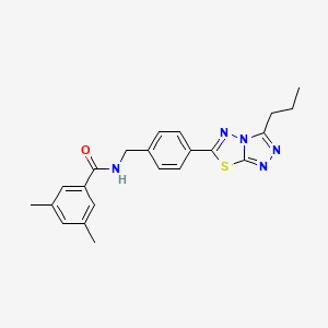 3,5-dimethyl-N-[4-(3-propyl[1,2,4]triazolo[3,4-b][1,3,4]thiadiazol-6-yl)benzyl]benzamide