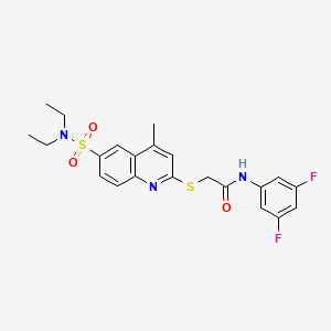 2-{[6-(diethylsulfamoyl)-4-methylquinolin-2-yl]sulfanyl}-N-(3,5-difluorophenyl)acetamide