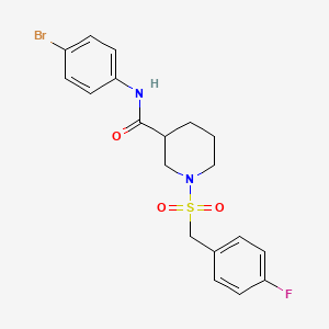 N-(4-bromophenyl)-1-[(4-fluorobenzyl)sulfonyl]piperidine-3-carboxamide