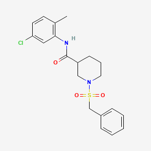 molecular formula C20H23ClN2O3S B11248068 1-(benzylsulfonyl)-N-(5-chloro-2-methylphenyl)piperidine-3-carboxamide 