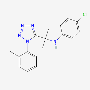 molecular formula C17H18ClN5 B11248072 4-chloro-N-{2-[1-(2-methylphenyl)-1H-tetrazol-5-yl]propan-2-yl}aniline 