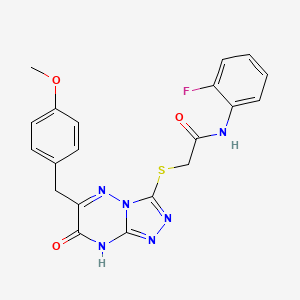 N-(2-fluorophenyl)-2-{[7-hydroxy-6-(4-methoxybenzyl)[1,2,4]triazolo[4,3-b][1,2,4]triazin-3-yl]sulfanyl}acetamide