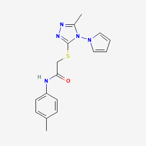 2-{[5-Methyl-4-(1H-pyrrol-1-YL)-4H-1,2,4-triazol-3-YL]sulfanyl}-N-(4-methylphenyl)acetamide