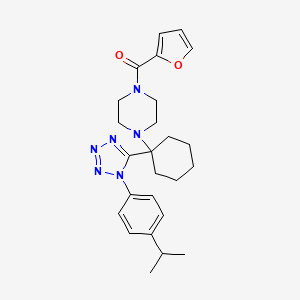 furan-2-yl[4-(1-{1-[4-(propan-2-yl)phenyl]-1H-tetrazol-5-yl}cyclohexyl)piperazin-1-yl]methanone