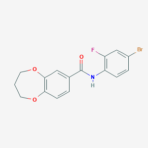 N-(4-bromo-2-fluorophenyl)-3,4-dihydro-2H-1,5-benzodioxepine-7-carboxamide