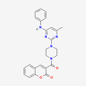 3-{4-[4-Methyl-6-(phenylamino)pyrimidin-2-YL]piperazine-1-carbonyl}-2H-chromen-2-one