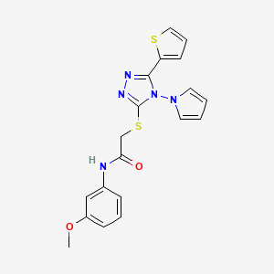 N-(3-methoxyphenyl)-2-{[4-(1H-pyrrol-1-yl)-5-(thiophen-2-yl)-4H-1,2,4-triazol-3-yl]sulfanyl}acetamide