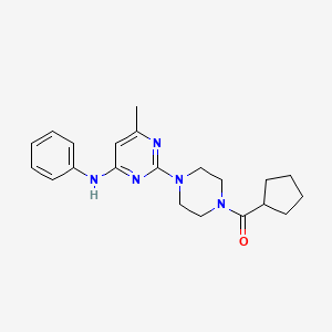 2-(4-Cyclopentanecarbonylpiperazin-1-YL)-6-methyl-N-phenylpyrimidin-4-amine