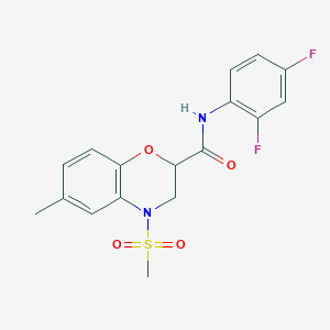 N-(2,4-difluorophenyl)-6-methyl-4-(methylsulfonyl)-3,4-dihydro-2H-1,4-benzoxazine-2-carboxamide