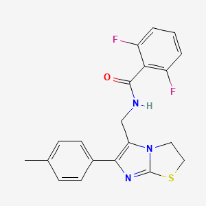 2,6-difluoro-N-((6-(p-tolyl)-2,3-dihydroimidazo[2,1-b]thiazol-5-yl)methyl)benzamide