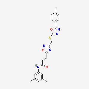 N-(3,5-dimethylphenyl)-3-[3-({[5-(4-methylphenyl)-1,3,4-oxadiazol-2-yl]sulfanyl}methyl)-1,2,4-oxadiazol-5-yl]propanamide