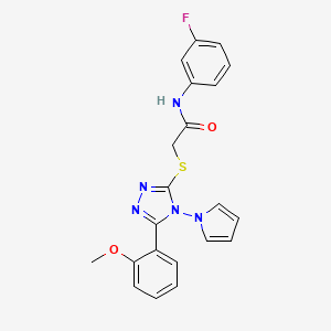 N-(3-fluorophenyl)-2-{[5-(2-methoxyphenyl)-4-(1H-pyrrol-1-yl)-4H-1,2,4-triazol-3-yl]sulfanyl}acetamide