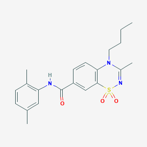 4-butyl-N-(2,5-dimethylphenyl)-3-methyl-4H-1,2,4-benzothiadiazine-7-carboxamide 1,1-dioxide