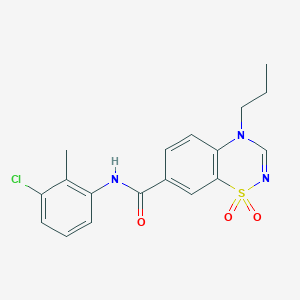 N-(3-chloro-2-methylphenyl)-4-propyl-4H-1,2,4-benzothiadiazine-7-carboxamide 1,1-dioxide