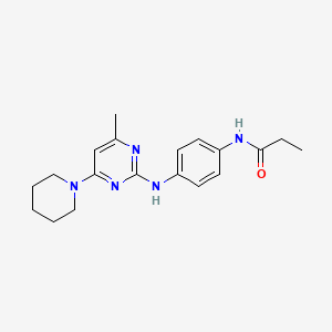 N-(4-((4-methyl-6-(piperidin-1-yl)pyrimidin-2-yl)amino)phenyl)propionamide