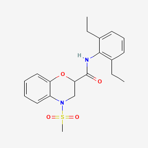 N-(2,6-diethylphenyl)-4-(methylsulfonyl)-3,4-dihydro-2H-1,4-benzoxazine-2-carboxamide